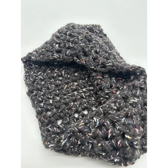 Chunky‎ Knit Infinity Scarf Charcoal Speckled Textured Warm Winter Accessory - Picture 4 of 5